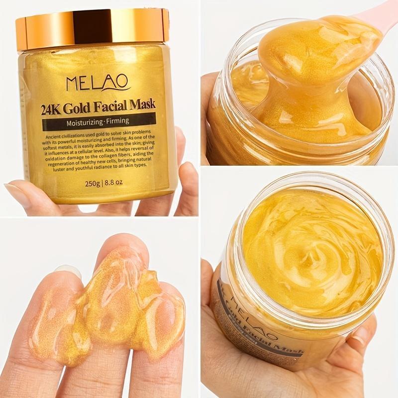 Mặt Nạ Vàng, 24k, Mặt Nạ Lột Vàng, Trẻ Hóa Da, Mặt Nạ Collagen, Cho Làn Da Hoàn Hảo, Giảm Nếp Nhăn Và Nếp Nhăn, Làm Sạch Mụn Trứng Cá, Thu Nhỏ Lỗ Chân Lông, Dưỡng Ẩm Và Làm Săn Chắc Làn Da Của Bạn, 250g 4