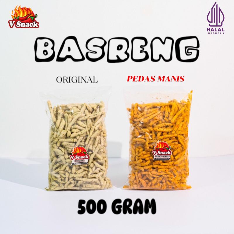 Product Introduction of Bundling basreng pedas manis 500gr & original 500gr total 2pcs Kering Makanan Food Snacks 1