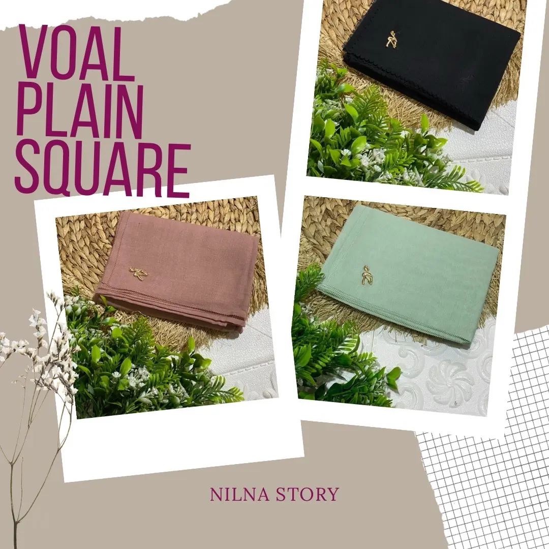 NILNA STORY - PROMO VOAL PLAIN SQUARE LASER CUTTING  PURE OLIVE BISA SERAGAMAN