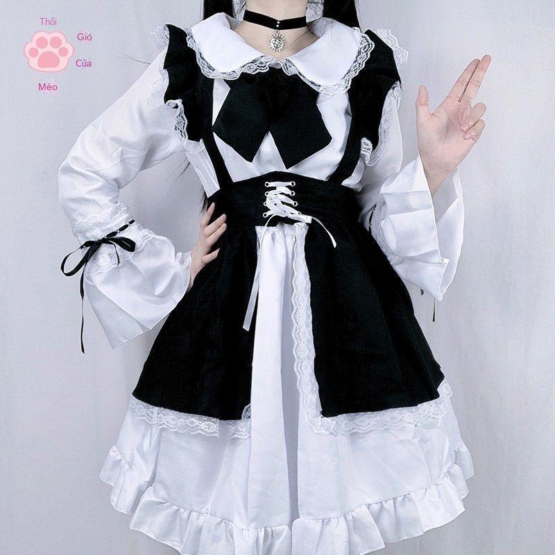 Product Introduction of Váy Hầu Gái, Phong Cách Lolita Dễ Thương Hàng Ngày, Quần Áo Nữ Nhật Bản, Trang Phục Hầu Gái Ông Chủ, Bộ Trang Phục Hầu Gái Mèo Thổi Đầy Đủ 6