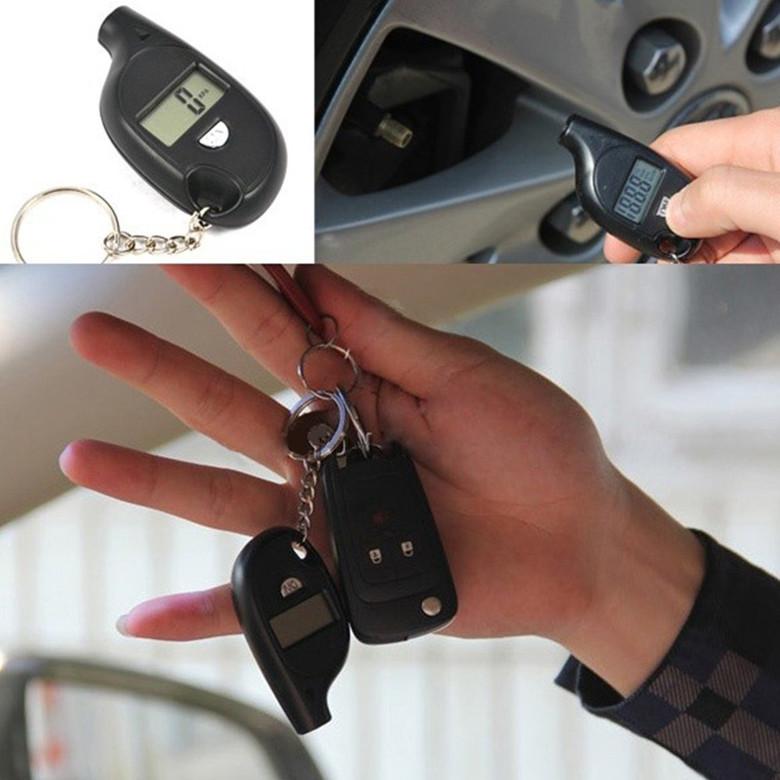 Product Introduction of Digital Tire Pressure Gauge Keychain Mini Portable Waterproof Design Anti-Loss Car Motorcycle Tire Checker with LED Display Durable Accessories 2