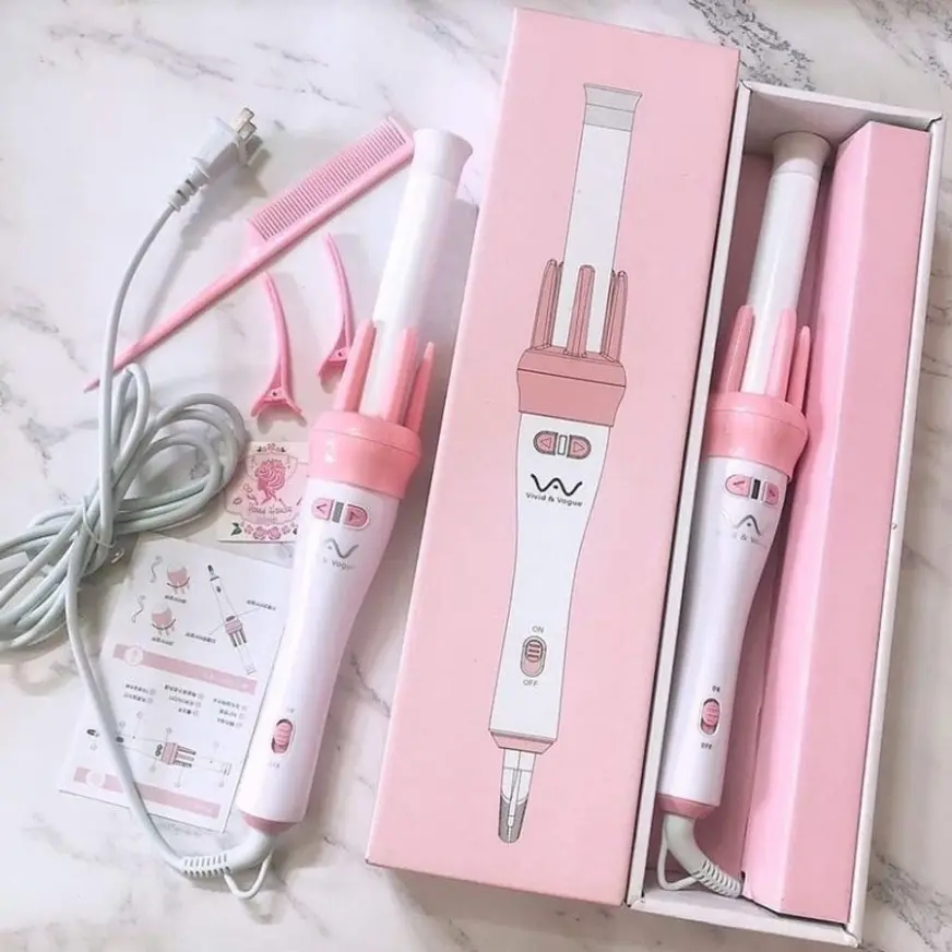Máy Uốn Tóc Xoăn Tự Động Vivid 360 Độ Dễ Dàng Tại Nhà Hàng Chính Hãng