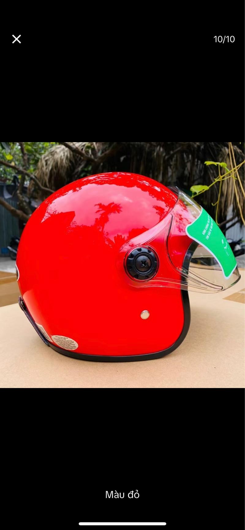 Product Introduction of Mũ bảo hiểm 3/4 sundy 818 có kính, màu hồng, màu xanh, màu đen, màu đỏ, màu mận, màu bộ đội 11