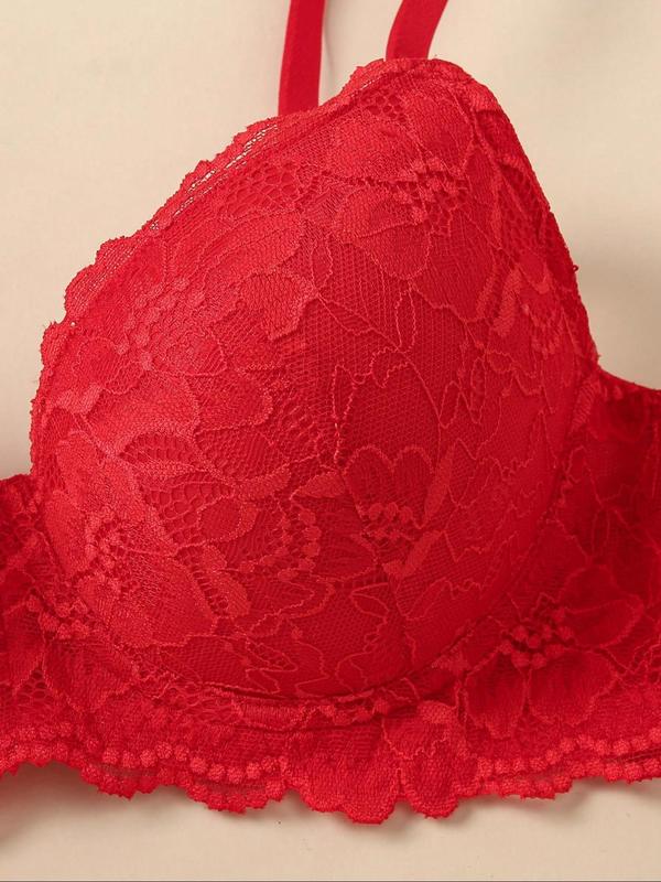 Women's Floral  Lace Push Up Bra, Soft Comfy Breathable  Lingerie Top for Daily Wear, Women's Lingerie for All Seasons 2