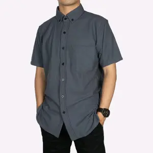 Kemeja Casual Formal Polos Pria Distro Jumbo XXL Original Cloud Think Lengan Pendek Premium Free Masker