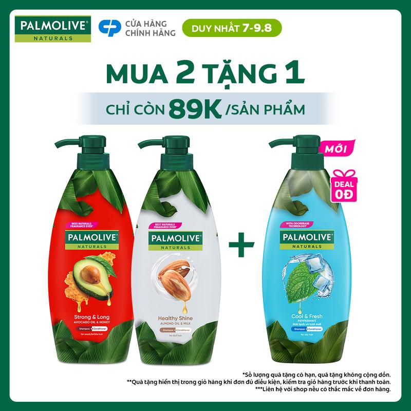 [Duy nhất 7-9.8] Bộ 2 dầu gội Palmolive Naturals chiết xuất thiên nhiên Chăm Sóc Tóc và Dưỡng Tóc bồng bềnh 600ML x2 phù hợp cho Nữ và Nam
