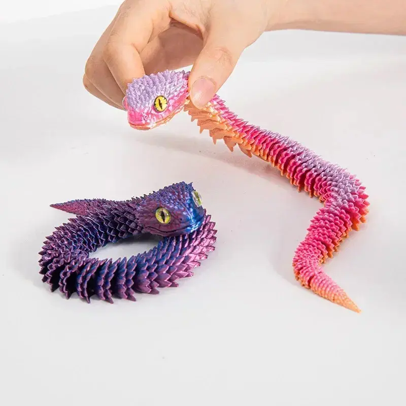 Tượng Rắn In 3D, 30cm, Động Vật In 3D, Phụ Kiện Bàn, Trang Trí Phòng, Trang Trí Năm Hình Rắn Vui Nhộn Để Bàn Văn Phòng, Hàng Mới Về 4