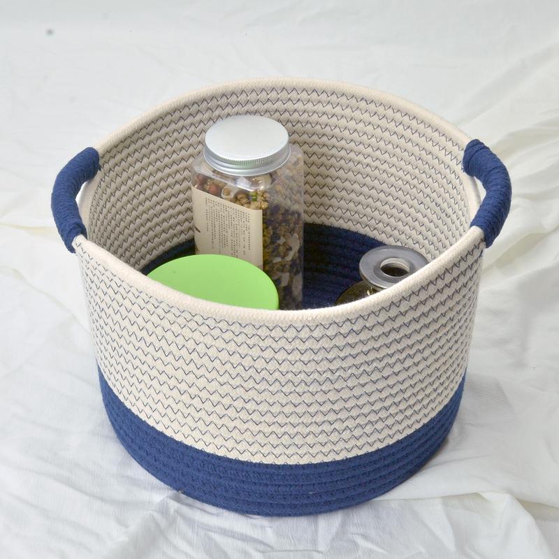 Product Introduction of New Modern Minimalist Style Storage Basket Cotton Rope Storage Basket for Toys, Snacks, Household Items, and Dirty Clothes 11