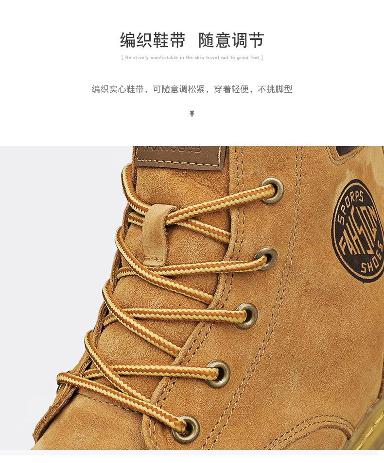 Product Introduction of Worker Boots Genuine Leather Retro Martin Boots for Women British Style High-Top Trendy Worker Boot Fashion All-Matching Girl Walking Shoes Shoes Footwear Comfort Fasciitis Decor Onyx sport  shoes  men tennis  shoes 10