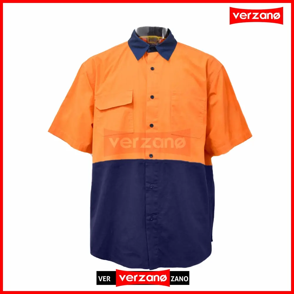 Baju Kerja Pria Kemeja Casual Seragam Kantor Seragam Kerja Pria Sporhem Kerja Mekanik Montir Bengkel Tangan Pendek Bahan Drill Murah