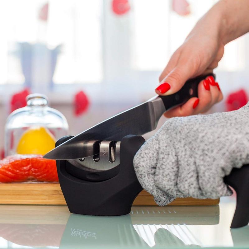 3-stage Knife Sharpener, 1 Count Knife Sharpening Tool, Knife Polishing Tool & Kitchen Knife Accessories 3