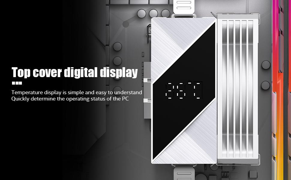 Jungle Leopard K200 KF200 Digital CPU Cooler Color LED Black / White 2 ...