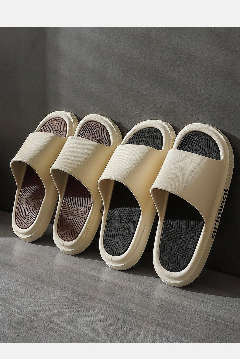 Product Introduction of AA18-2023 New Summer Simplicity Men Slippers Male House Flip Flops Thick Slides Fashion Letter Anti slip Line Sole Shoes Outdoor Shoe 11