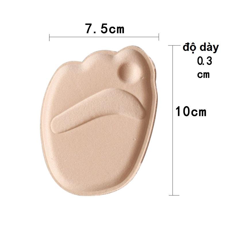 Set 2 Miếng Lót Mũi Giày Đa Năng Đệm 4D Chống Trơn Trượt Đau Ngón Chân Và Hút Mồ Hôi Khi Mang Giày 5