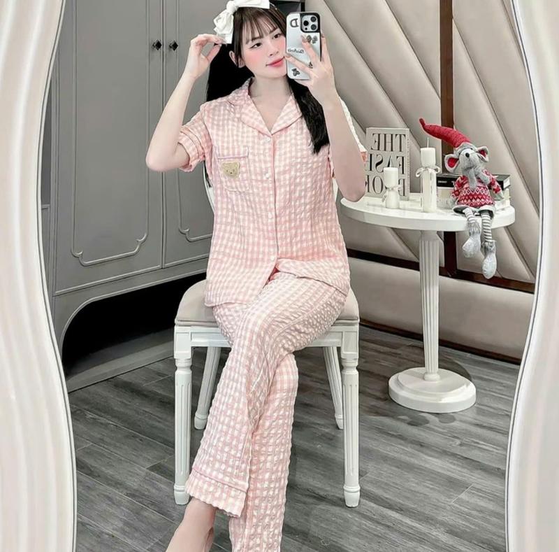 sét pizama kẻ sọc dáng tiểu thư cho chị em mình 4
