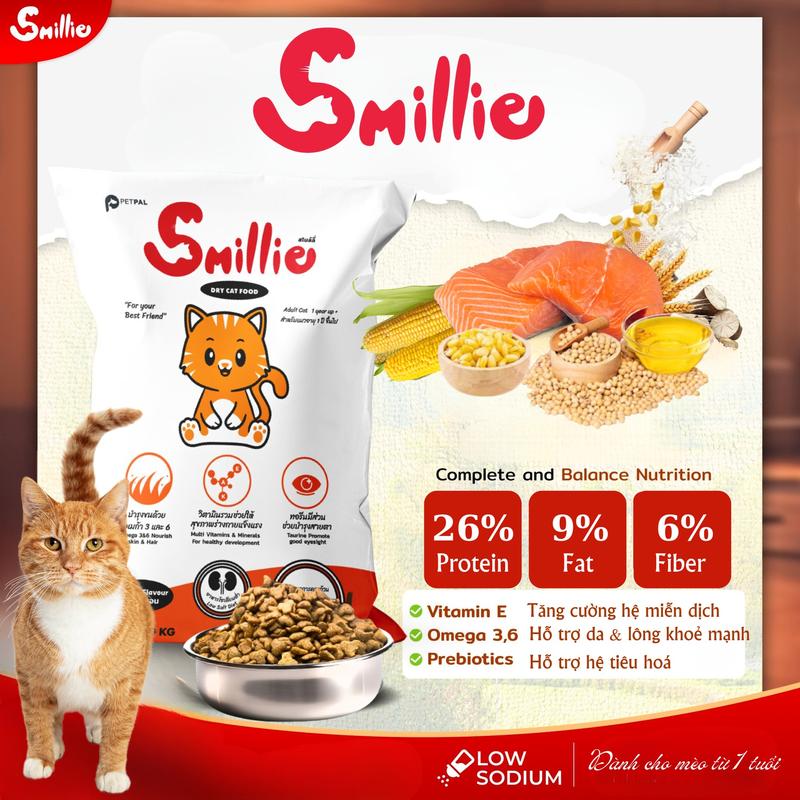 [Túi 1kg] Hạt Smillie cho mèo giảm mùi hôi phân - Dành cho mèo trưởng thành 7