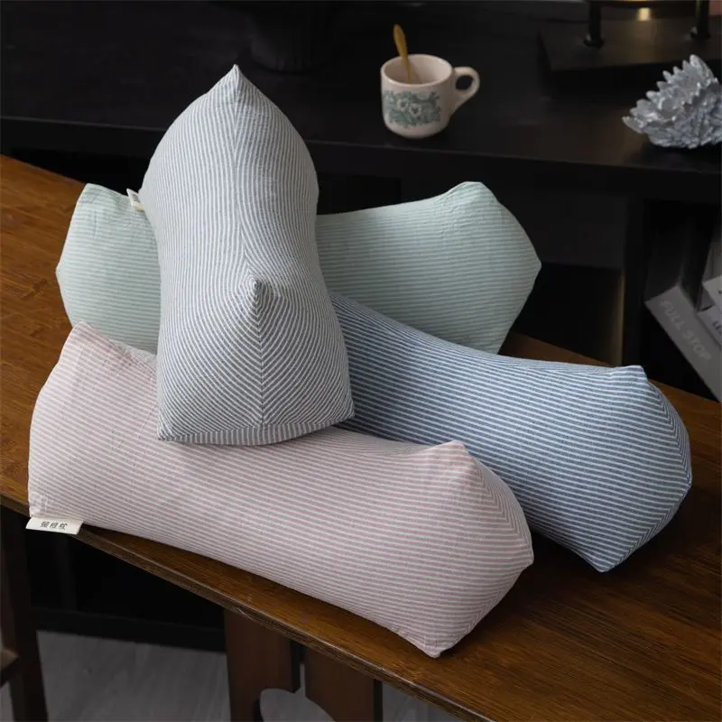 New Non-Printed Style All Cotton Pure Cotton Buckwheat Striped Triangular Rhombus Pillow Pillow Core
