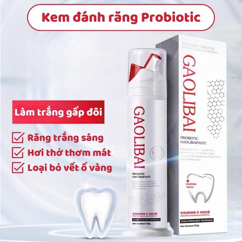 Combo 3 Tuýp Kem Đánh Răng Nano Bạc GAOLIBAI Làm Sạch Mảng Bám Cao Răng Và Giúp Trắng Răng