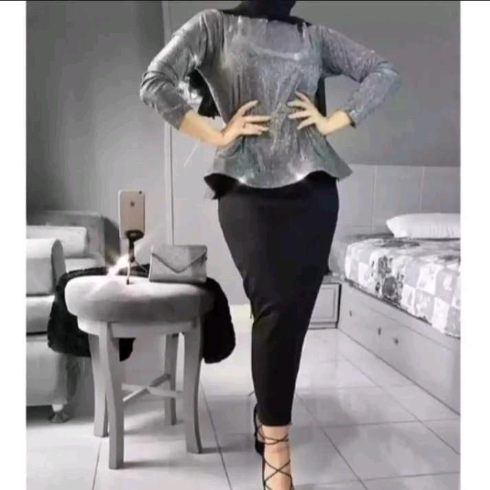 Rok Span Panjang Wanita Bahan Knit Black Series 4