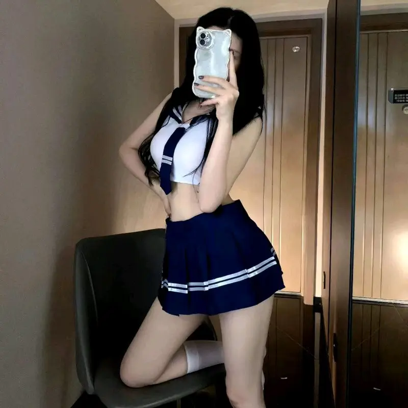 Fashion Cosplay Wanita Lingerie Costume Japanese Student
