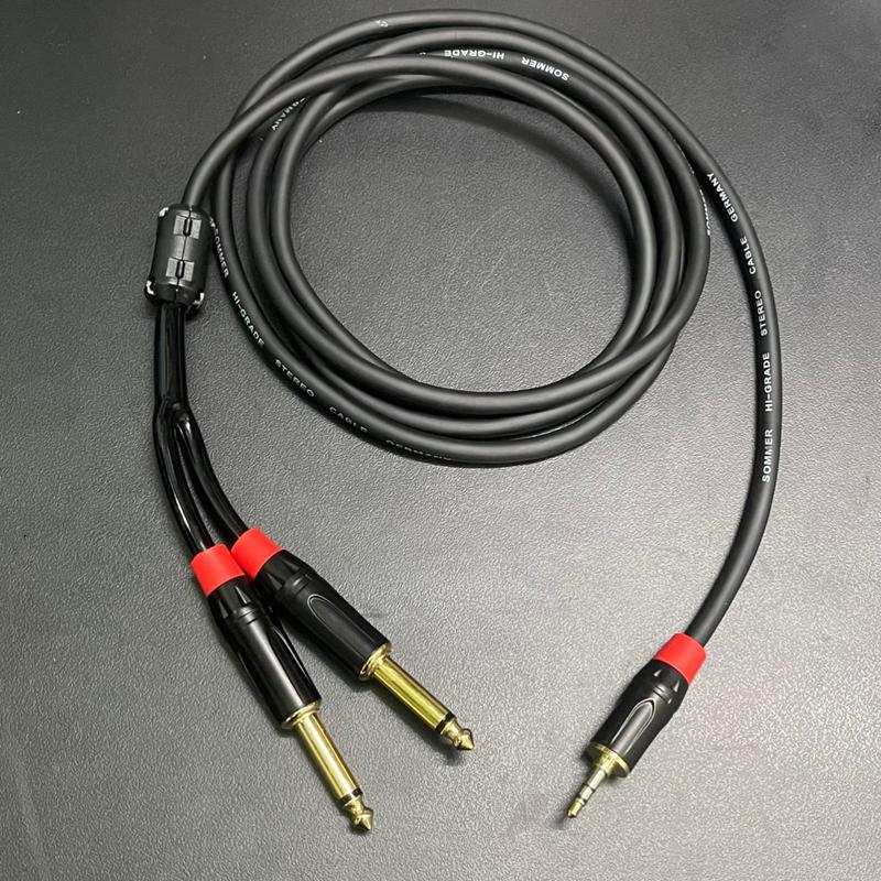  Dây lấy tín hiệu nhạc 1 đầu 3.5 ra 2 đầu 6 ly Sommer Đức chống nhiễu tốt có đủ độ dài 