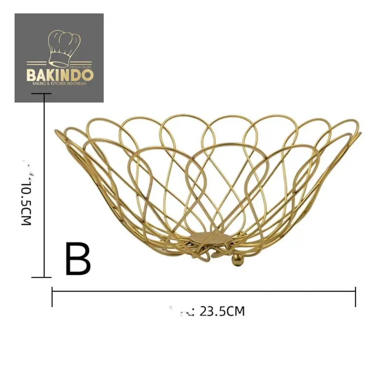 Keranjang Tempat Buah warna Kuning- Fruit Tray Gold Wadah 3