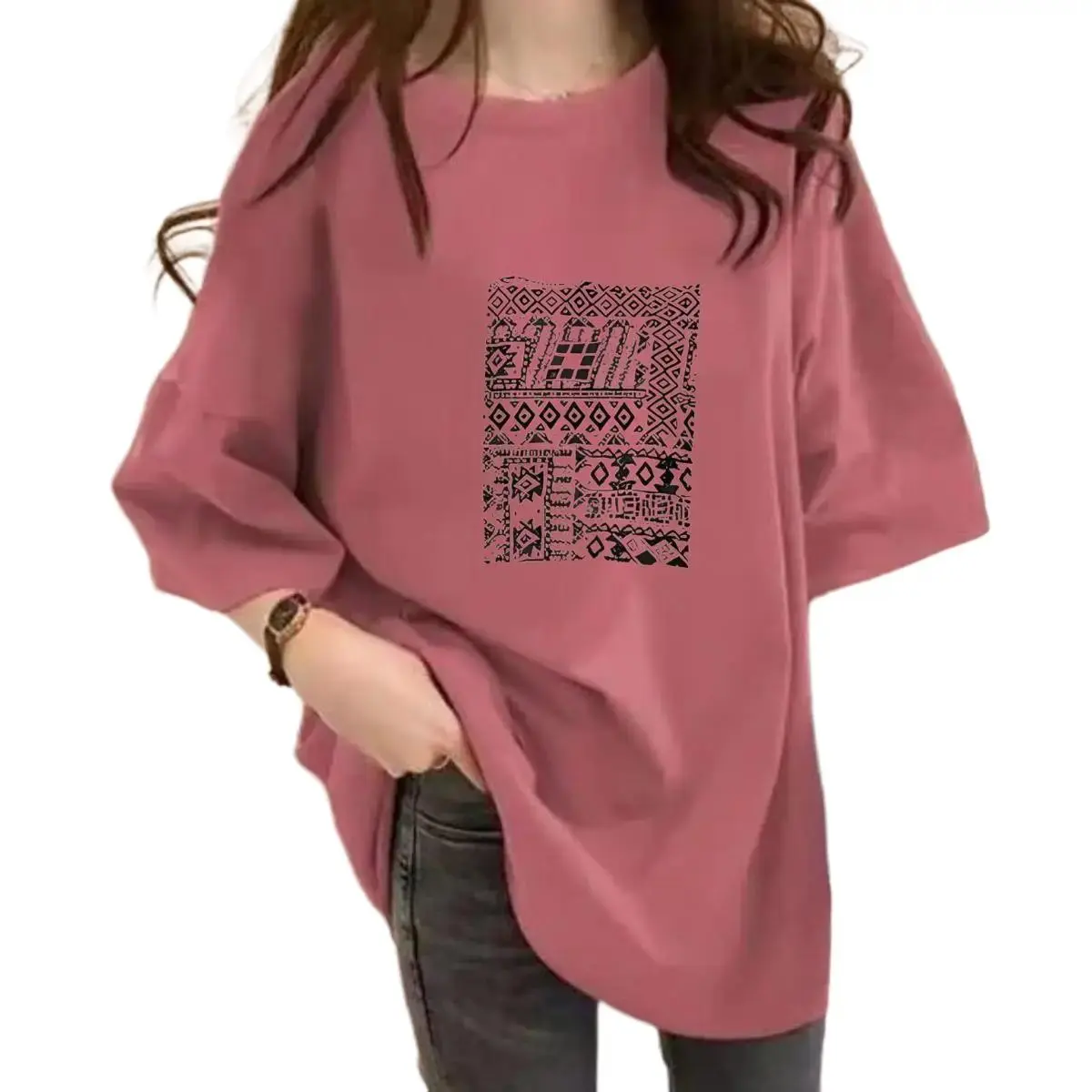 COD Kaos   t-shirt Oversize Wanita - Kaos Distro WANITA - Kaos Streetwear Oversize - Baju Kaos Distro / Kaos MTF ABSTRAK motif oblong unisex  santai soft polos  panjang atasan dewasa nyaman tangan pendek Sablon  Spandex Cewek