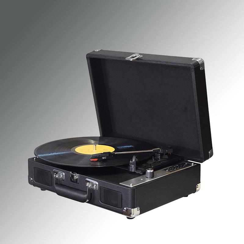 Wireless Vinyl Record Player with Speaker, Portable Vintage Suitcase Vinyl Turntable Record Player with Built in Stereo Speakers, USB Powered Record Player, Audio 0