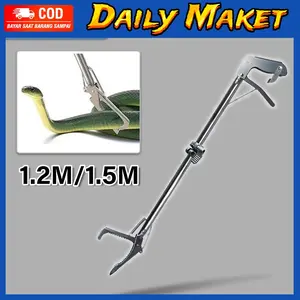 Tongkat Penangkap Ular Alat Penjepit Ular Snake Tongs Stainless Alat Penjepit Sampah Foldable 120cm / 150cm