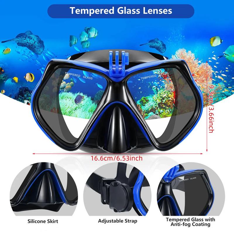 Product Introduction of Mặt nạ lặn, CCZedo, kính bơi, cho GoPro, cho máy ảnh thể thao dưới nước, kính cường lực, ống lặn Ống khô có bình dưỡng khí khô chuyên nghiệp, thích hợp cho người lớn và thanh thiếu niên 19