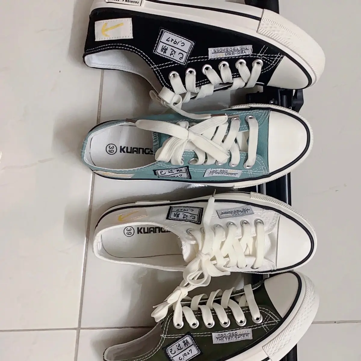 Giày thể thao cổ thấp hoạ tiết Nam Sneaker