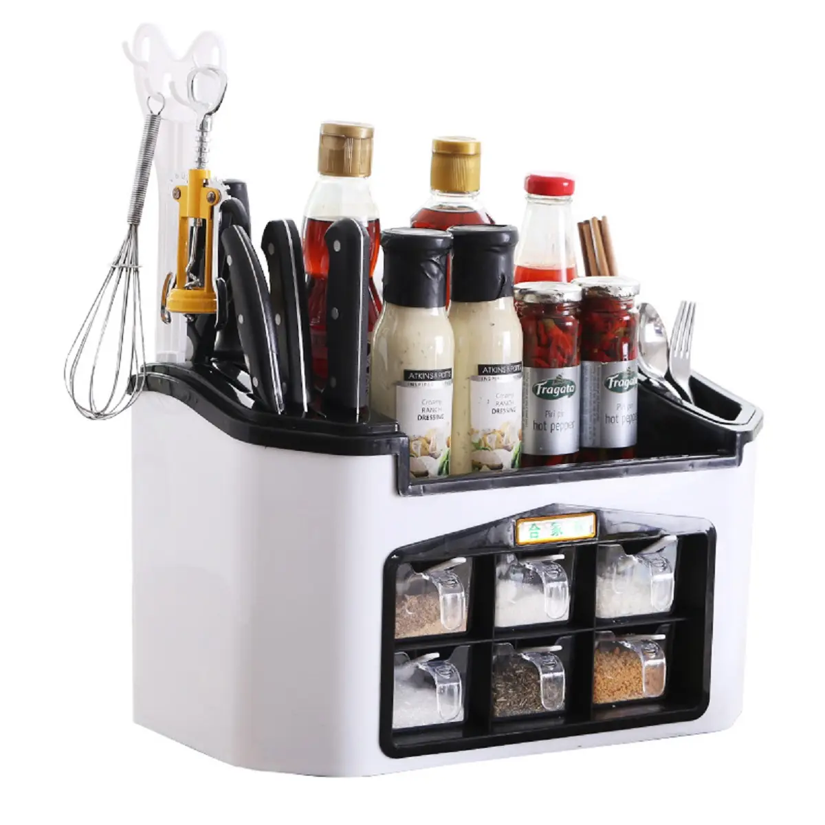 Rak Dapur Plastik Rak Bumbu Plastik TERMASUK 6 TEMPAT BUMBU A839
