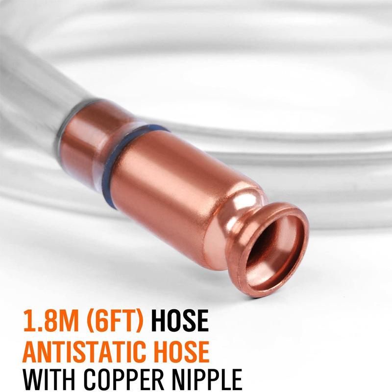 Product Introduction of 1PC Manual Siphon Fuel Pipe 1.8/2.5m Self-driving Gasoline Fuel Water Shaker Pumping Oil Pipe Suction Pipe Car Accessories 19
