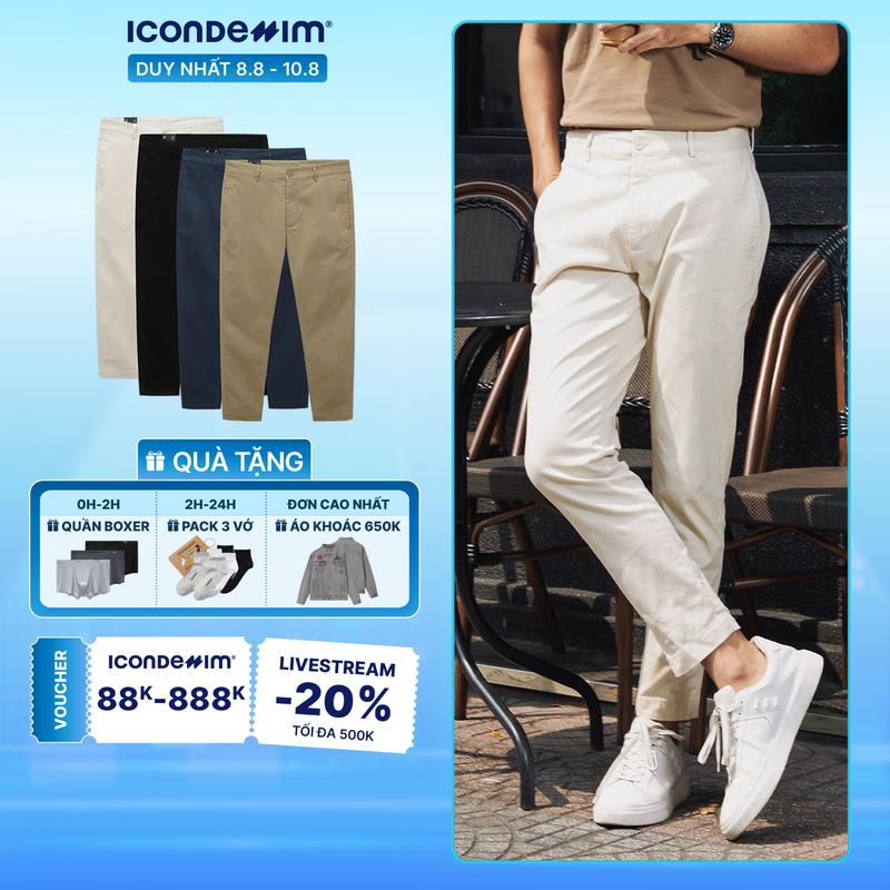 Quần kaki nam ICON DENIM Slimfit Assemble QKID0025