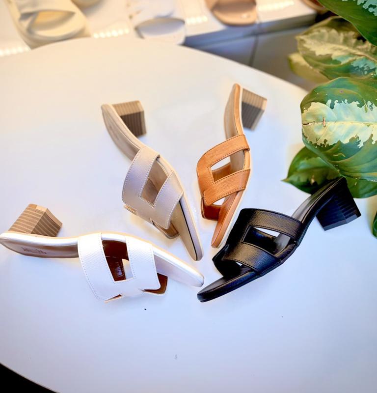  Guốc H 5cm hàng chuẩn da sần đế êm  5 Màu  - Guốc GiàY DéP Nữ Shoes 