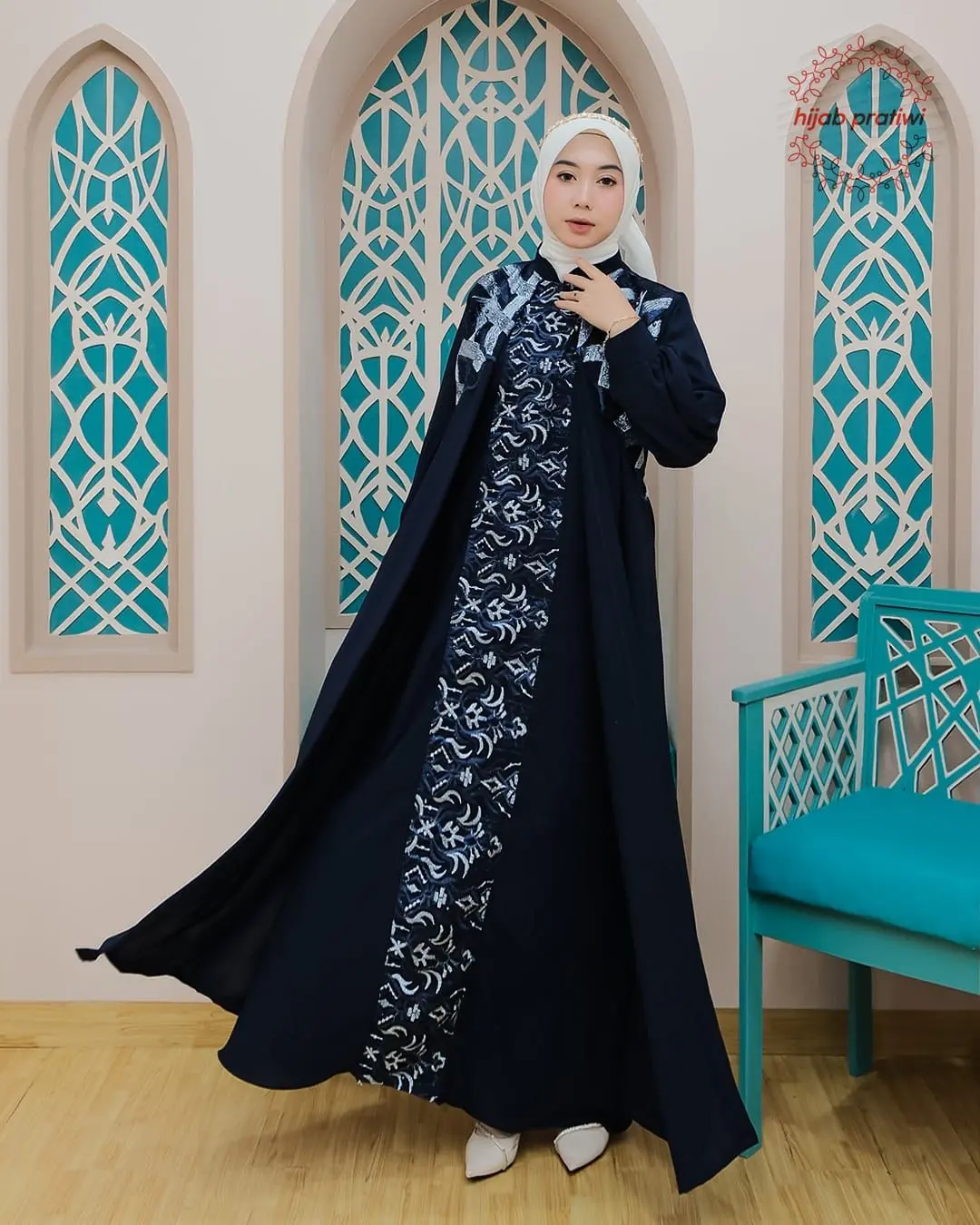 Abaya Shema Series Gamis Terbaru Crinkle Airflow Mix Brukat Tile Bordir Adem Tebal Halus (Exclusive by Mamah Shema)