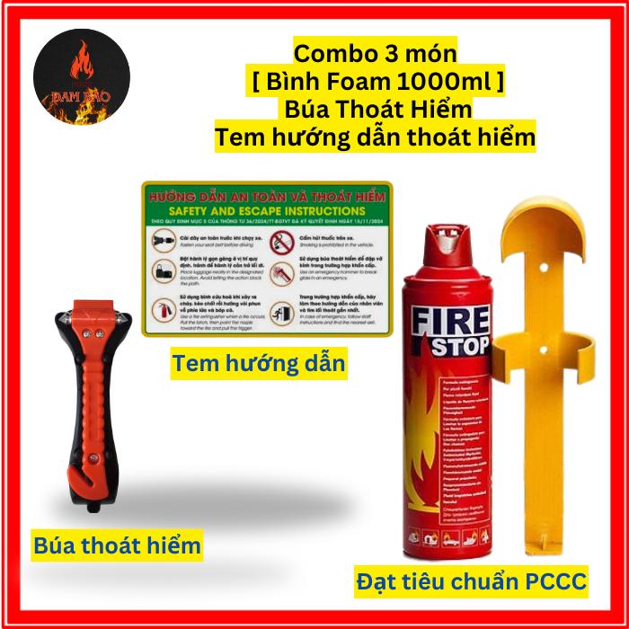Product Introduction of Combo 3 món bình foam, bình bột 2Kg,búa,tem - Dùng Cho Ô Tô, Tiện Lợi Trang Bị PCCC 4