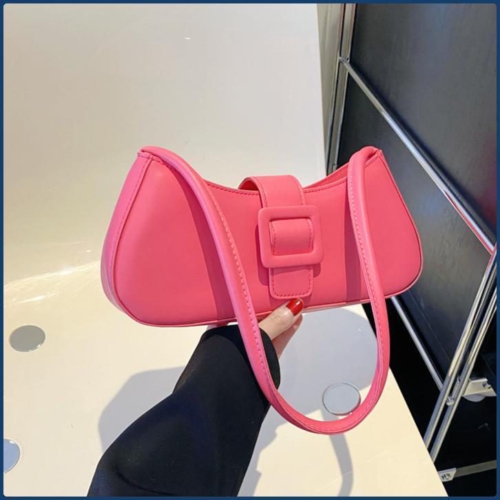 Túi Đeo Vai Nữ, Thời Trang, Thiết Kế Đơn Giản, Màu Hồng, Túi Kẹp Nách, Phong Cách Hàn Quốc, Sang Trọng Và Sang Trọng, Dễ Phối Đồ, Túi Hobo, Thích Hợp Cho Bữa Tiệc Buổi Tối, Hàng Mới Về Năm 2025