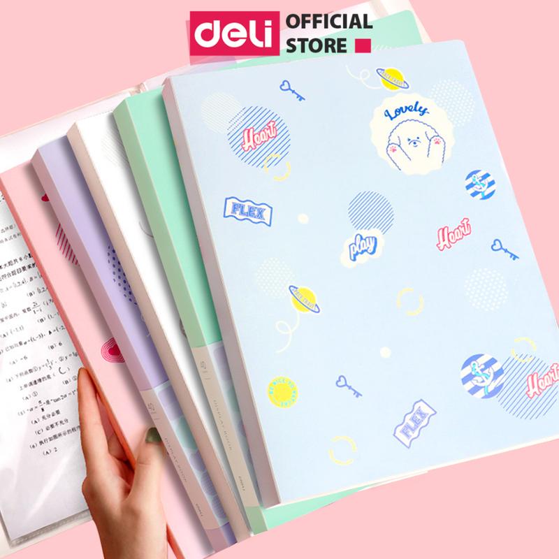 File lá đa năng Deli - Sổ đa năng, lưu giữ hình ảnh, tài liệu, sổ lưu ảnh siêu âm, sổ lưu phiếu siêu âm, decor ảnh, file lá đựng tài liệu, đựng giấy A4