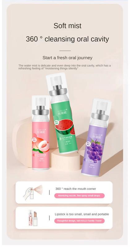 Product Introduction of 【Buy 1 Get 1 Free】SIRUINI Peach Mouth Spray Mouth Breath Freshener Spray To Get Rid Of Bad Breath Less Fruity Student Lasting 23
