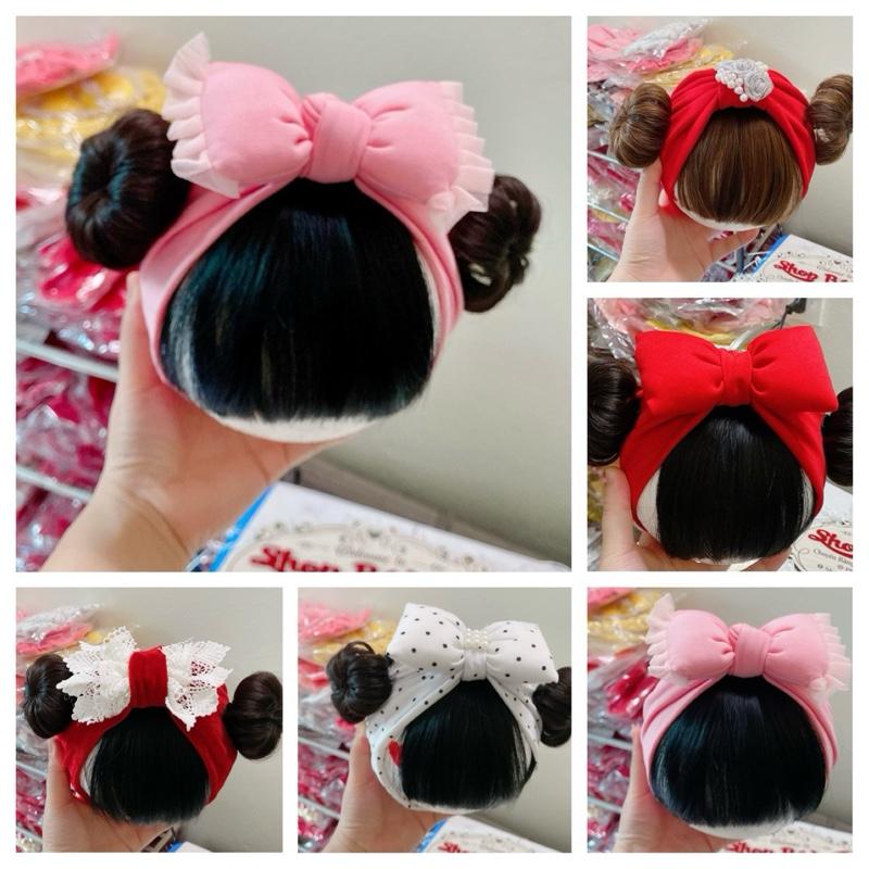 [Nhiều mẫu- có size] MŨ TURBAN tóc giả cho bé, mũ tóc giả bé gái, nón turban tóc giả cho bé yêu