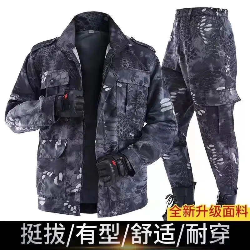 Bộ Đồ Rằn Ri Chiến Thuật, Bộ Sưu Tập Mới Năm 2025, Họa Tiết Rắn Hổ Mang Đen, Thích Hợp Cho Nam Giới, Phục Hồi Ô Tô, Quần Yếm Chống Mài Mòn, Quần Áo Bảo Hộ Lao Động, Chủ Đề Ăn Gà, Thích Hợp Cho Các Hoạt Động Ngoài Trời Mùa Xuân Và Mùa Thu 1