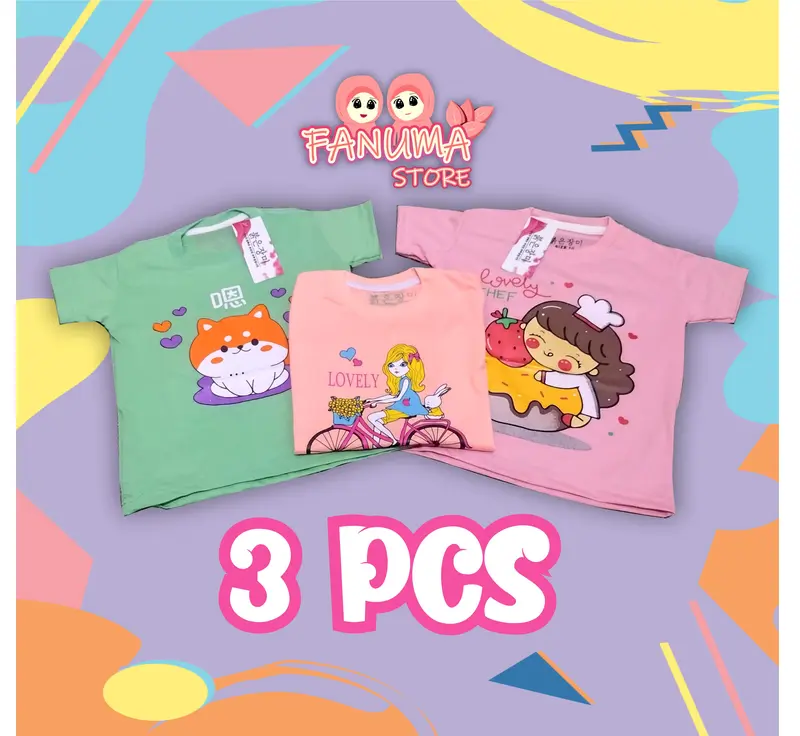 KAOS IMPORT ANAK 1 - 7 TAHUN ( 3 PCS ) 0