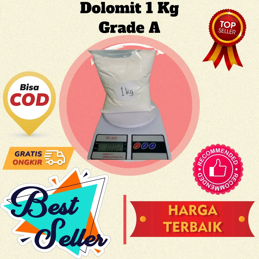 Dolomit gecko Grade A, alas reptil, dolomit 1 kg, grosir, murah mentah, Media Tanam Putih