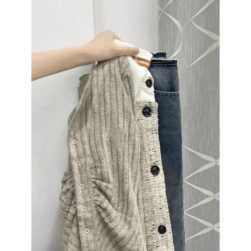 Áo Thun Dài Tay Áo Cánh, Dáng Ôm Trên Vai, Phong Cách BM, Có Thể Mặc Ngoài Trời, Phong Cách Độc Đáo Dễ Thương Và Gợi Cảm, Bó Sát, Thích Hợp Cho Đầu Mùa Thu, Mỏng 1