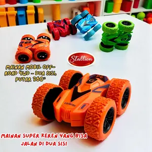 Mainan Mobil Mobilan Memutar 360 Derajat Putar Bolak Balik Tahan Banting Inersia Cars Turnable Head Vehicles Turn Shockproof Inertia Friction Powered Push and Go Toys Kids Cars Mainan Anak Laki dan Perempuan Bisa Cod
