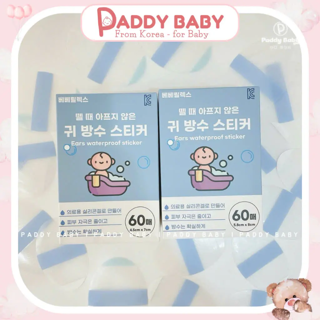 Miếng dán ngăn nước vào tai Bebe nội địa Hàn cho bé từ sơ sinh