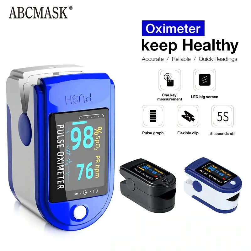 Termurah ABCMASK Alat Pengukur Detak Jantung Kadar Oksigen Oximeter - LK88 - White/Blue 1
