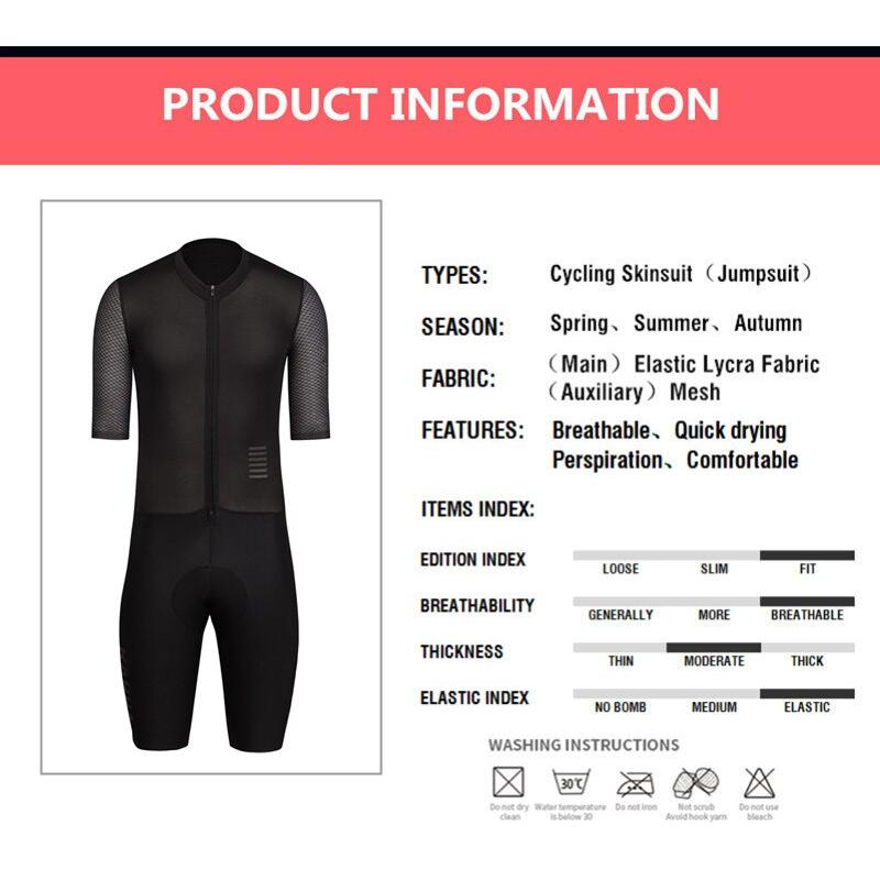 Maillot de cyclisme RAPHA Trisuit Cycling Skin Suit Race Fit Triathlon Combinaison à manches courtes Speed Suit Vêtements de triathlon pour hommes Trisuit Road Mtb Short Set_voghion.com