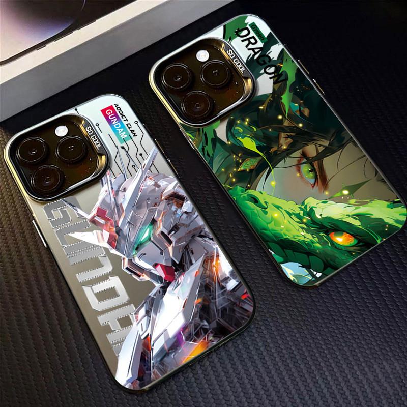 Ốp Điện Thoại Hợp Xu hướng Họa Tiết Mech Gundam, Ốp Bảo Vệ, Dành Cho iPhone 16, 15pro, 14promax, 16, 15 Promax, Xs, Ốp Mềm, 16plus, 11, 13 Pro, Chống Rơi, Chống Trầy Xước, XR, 7Plus Phụ Kiện 0